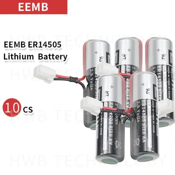 10 шт./лот, абсолютно новый EEMB ER14505, литиевая батарея AA 3,6 В 2400 мАч, аккумуляторы с вилкой, Бесплатная доставка