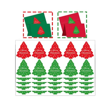 400 Рождественских наклеек на конверты, этикетки для Рождественской елки, Праздничная наклейка для подарков, Приглашений, Поздравительных открыток, конвертов