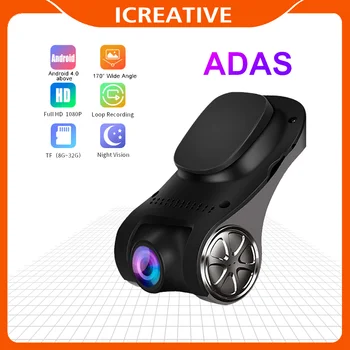 ADAS Скрытая Видеокамера Автомобильный Видеорегистратор Камера 1080P HD Dash Cam Автоматический Видеомагнитофон Ночного Видения USB Автомобильный Видеорегистратор Для 2 Din Android Радио GPS