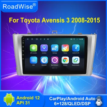 Android 12 Авто Радио Carplay Для Toyota Avensis 3 T25 2008 2012 2013 2014 2015 Мультимедиа 4G Wifi DVD Navi GPS 2 DIN Авторадио