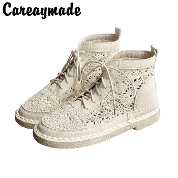 Careaymade-Художественная обувь феи, удобные крутые ботинки на мягкой подошве, маленькие дышащие сандалии из свежей сетки, повседневная обувь для девочек