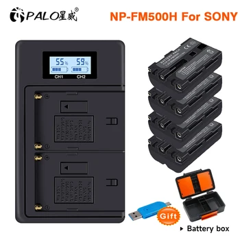 NP-FM500H NPFM500H NP FM500H Батарея + ЖК-дисплей USB Зарядное устройство Для SONY A57 A58 A65 A77 A99 A550 A560 A580 L50 SLT-A68 ILA77 SLT-A77 II