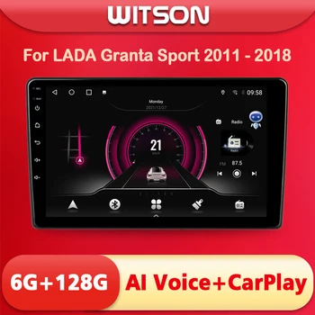 WITSON 9-дюймовый большой экран Android 11 AI VOICE 1 Din в тире, автомагнитола для LADA GRANTA 2011-2017, навигационный плеер