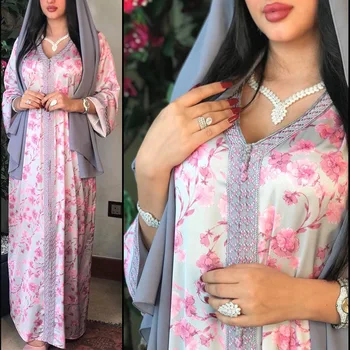 Абайя Для женщин, Мусульманское женское платье для Ближнего Востока, Дубайский Халат, Турецкие платья для мусульман, Модная исламская одежда