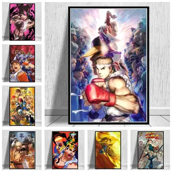 Аниме Игра Street Fighter Плакаты Холст Живопись Плакаты и принты Настенная художественная картина Домашний декор в гостиную