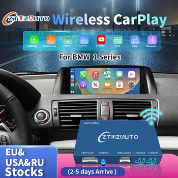 Беспроводной CarPlay для BMW 1 серии E81 E82 E87 E88 2008-2012 CIC-система с автоматической зеркальной связью Android AirPlay и навигацией YouTube