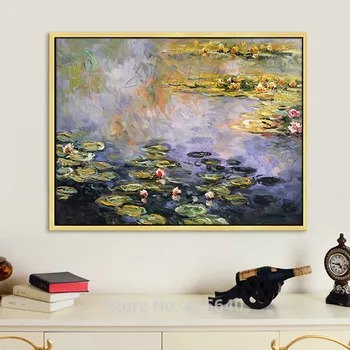 Водяные лилии Клод Моне, картина маслом на холсте, высококачественная ручная роспись, Картина 2