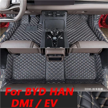 Для BYD HAN DMI DM EV 2020 2021 2022 Автомобильный Пылезащитный Коврик Для Ног, Проволочные Коврики, Ковровые Покрытия, Автомобильные Накладки, Аксессуары Для Ковриков для интерьера