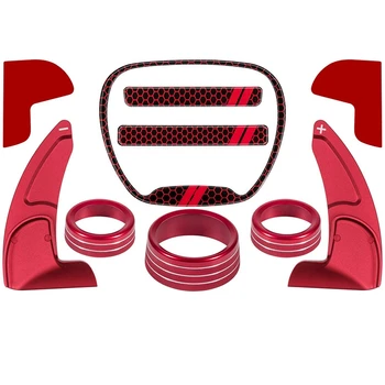 Для Dodge Challenger Charger Durango 2015-2020 Лопатка переключения передач на рулевом колесе + Комплект эмблемы + Кнопка включения кондиционера воздуха