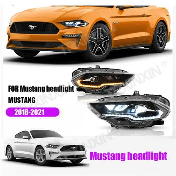 Для Ford Mustang 2018-2021, светодиодные фары, задние фонари, Стоп-сигнал, Автомобильные аксессуары, Рассеянный свет, Модификация автомобиля, Автоматическая система освещения