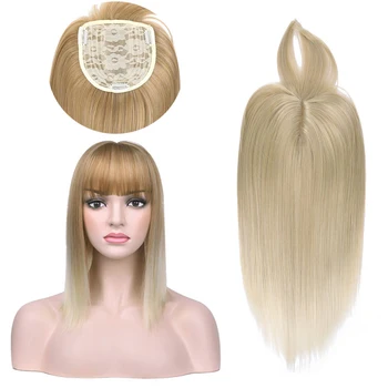 Женская заколка для наращивания волос Омбре с Челкой, длинные Прямые синтетические волосы из высокотемпературного волокна