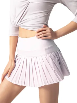 Женские плиссированные мини-юбки Y2K с Завышенной талией, Многослойная Сетчатая юбка Трапециевидной формы, рюшами и теннисным кроем