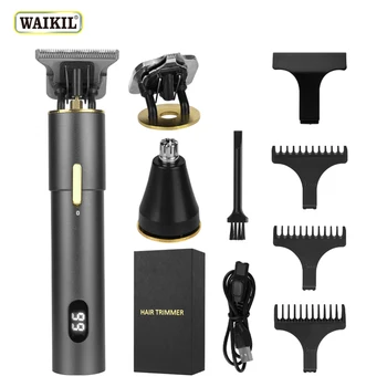 Инструмент для стрижки волос для стилиста-визажиста WAIKIL 3-в-1 Многофункциональная Беспроводная портативная перезаряжаемая машинка для стрижки волос Инструменты для моделирования и резьбы