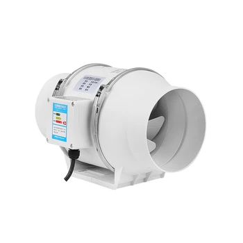 Канальный вентилятор Мощный бесшумный вентилятор для вытяжки кухни и ванной Комнаты, Вытяжной вентилятор с диагональным потоком, канальный вентилятор с бесщеточным двигателем