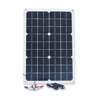 Комплект солнечных панелей 5 В 20 Вт 18 В Гибкий монокристаллический элемент + USB-порт 12 В Зарядное устройство для телефона, планшета, автомобиля, кемпинга