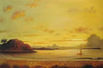 Красивая пейзажная картина Dawn от Martin Johnson Heade Холст, настенная живопись ручной работы 100%