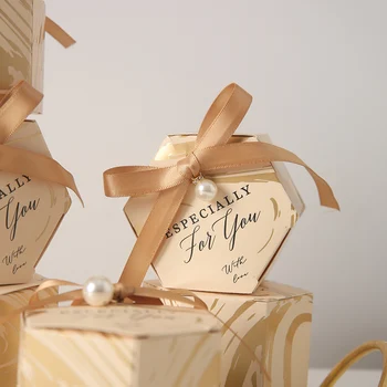 Креативная высококачественная европейская подарочная коробка Happy Candy Box Wedding Ins с небольшой свежей шестиугольной коробкой конфет