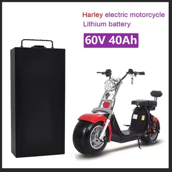 Литиевая батарея для электромобиля Harley, Водонепроницаемая батарея 18650, 60 В 40 ач для Двухколесного Складного электрического скутера Citycoco, велосипеда