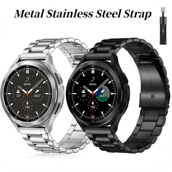металлический ремешок 22 мм для Samsung Galaxy Watch 3 Huawei GT2/Amazfit GTR, браслет из нержавеющей стали, браслет для Samsung Watch 5/4 20 мм