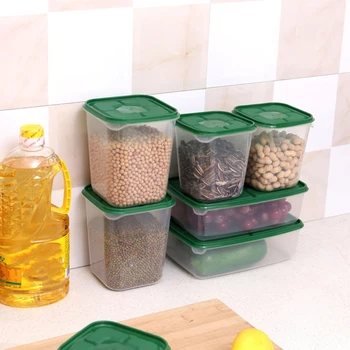 набор из 17 Прозрачных контейнеров для хранения продуктов Сохранит вашу еду свежей, коробка для хранения в холодильнике Многофункциональная и более хрустящая