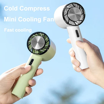 Портативный вентилятор, Кондиционер, Холодный Полупроводниковый Ручной Перезаряжаемый Электрический вентилятор Mini USB, Холодильная батарея 2000 мАч