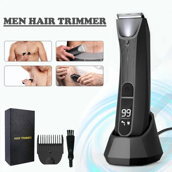 Триммер для волос Для мужчин, профессиональная машинка для стрижки волос, Триммер для бороды, Машинка для стрижки волос, Электробритва для тела, Триммер для паха, Лобок
