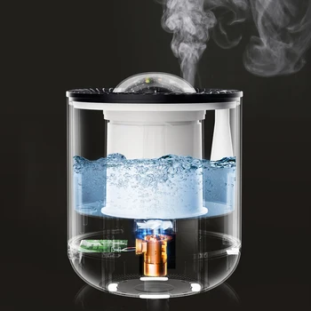 Ультразвуковой увлажнитель воздуха Со световым проектором, USB-диффузор с охлаждающим туманом, Проекция с вращением на 360 градусов, диффузия эфирного масла