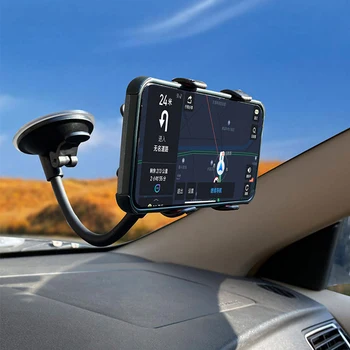 Универсальный Вращающийся На 360 ° Автомобильный держатель для телефона, Крепление на Лобовое стекло, Приборную панель, Автомобильный держатель, Подставки для GPS-телефонов, Аксессуары для интерьера Автомобиля