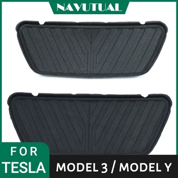 Утолщенный Звуконепроницаемый защитный коврик для автомобиля Tesla Model Y 2020-2023, Коврик для шумоподавления переднего багажника, Звуконепроницаемый хлопковый коврик